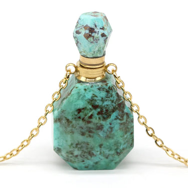 Delightful Days Turquoise Perfume Bottle Pendants Necklace YourSoulPlace.com